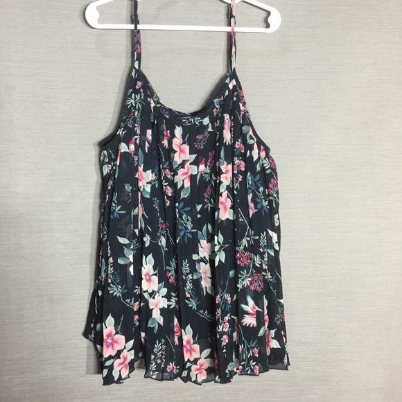 ABERCROMBIE Kids Girls Flowy Pleated Cami Tank Top - Picture 1 of 5